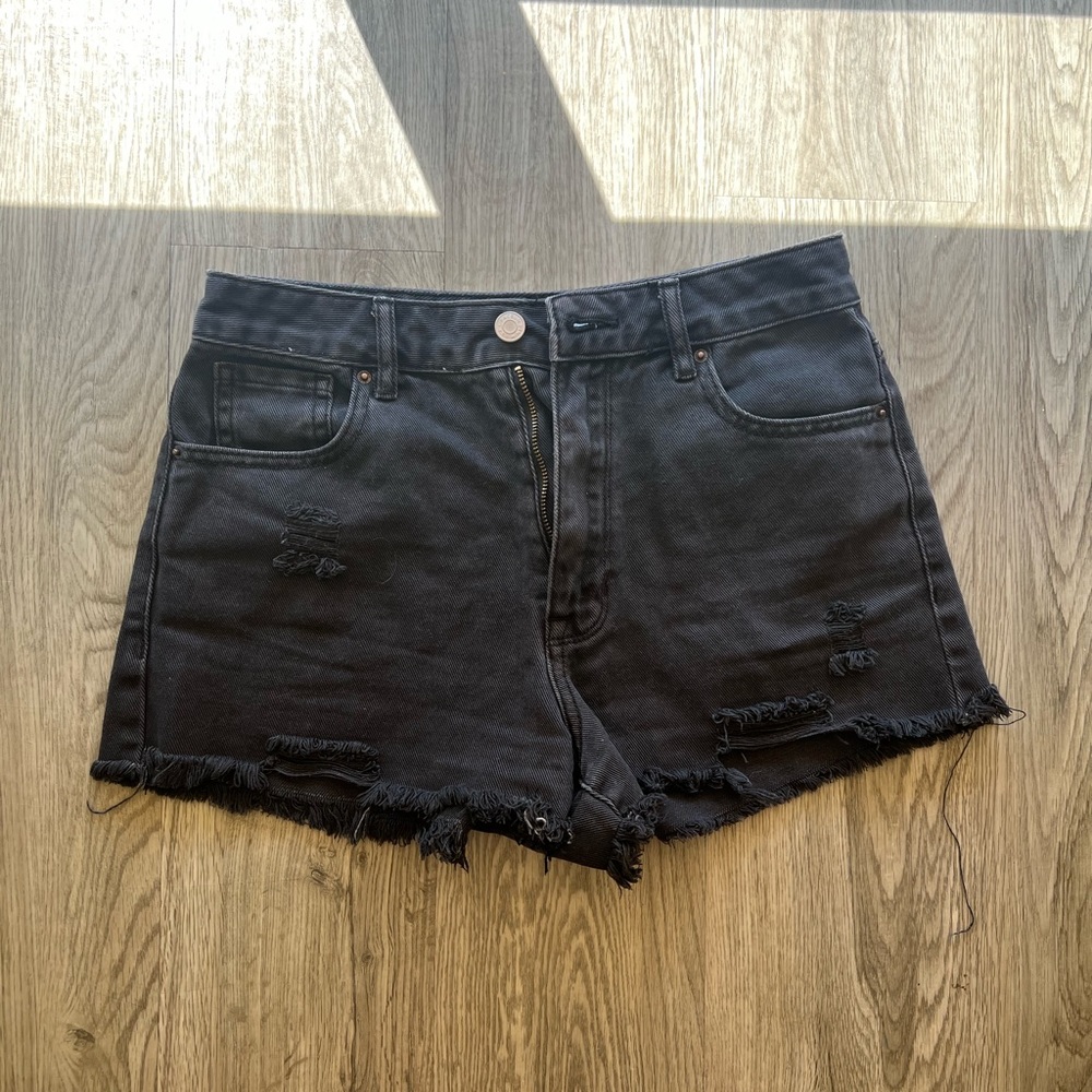 PacSun Black Denim High Rise Short
